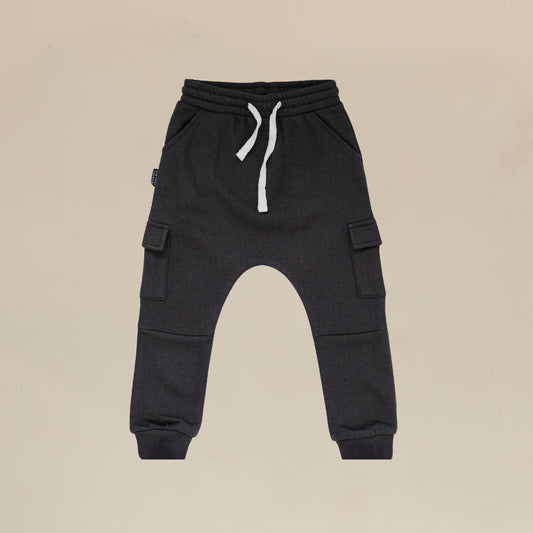 Bamboo Cargo Sweatpants - Raven