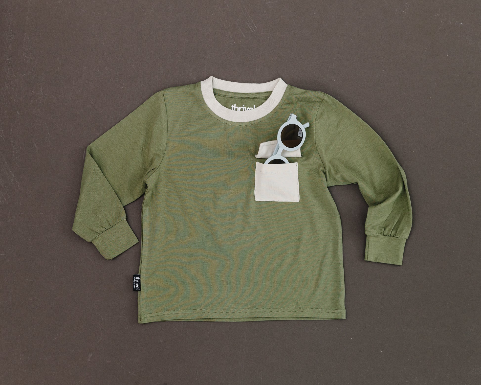 Bamboo Cargo Pocket Tee - Olivine