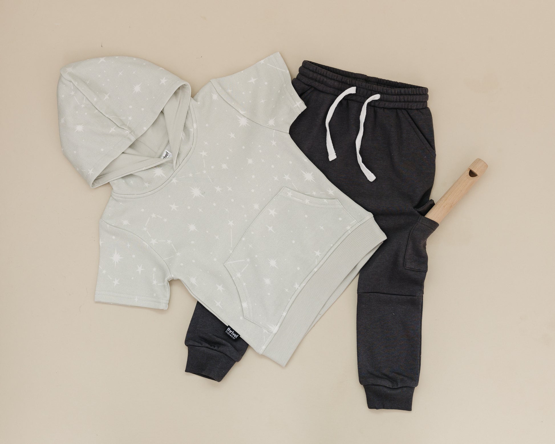 Bamboo Constellations Hoodie Shirt - White Onyx