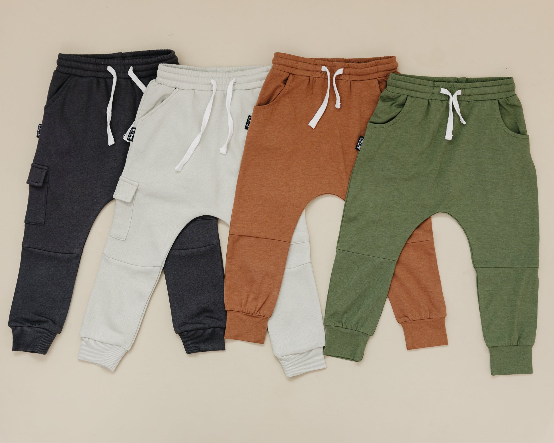 Bamboo Cargo Sweatpants - White Onyx