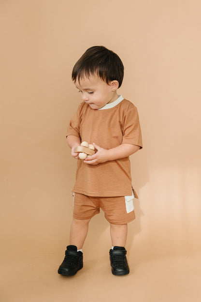 Bamboo Tee/Cargo Shorts Set - Thrush