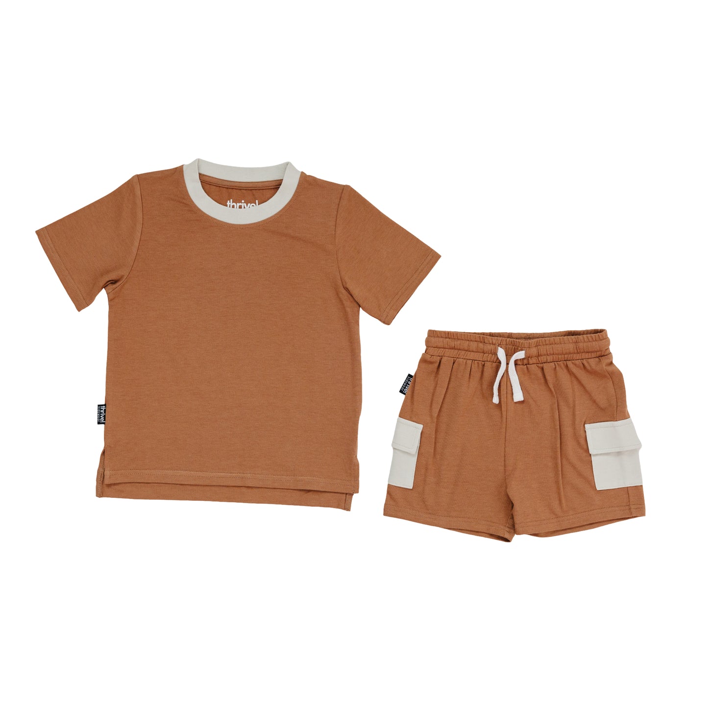 Bamboo Tee/Cargo Shorts Set - Thrush