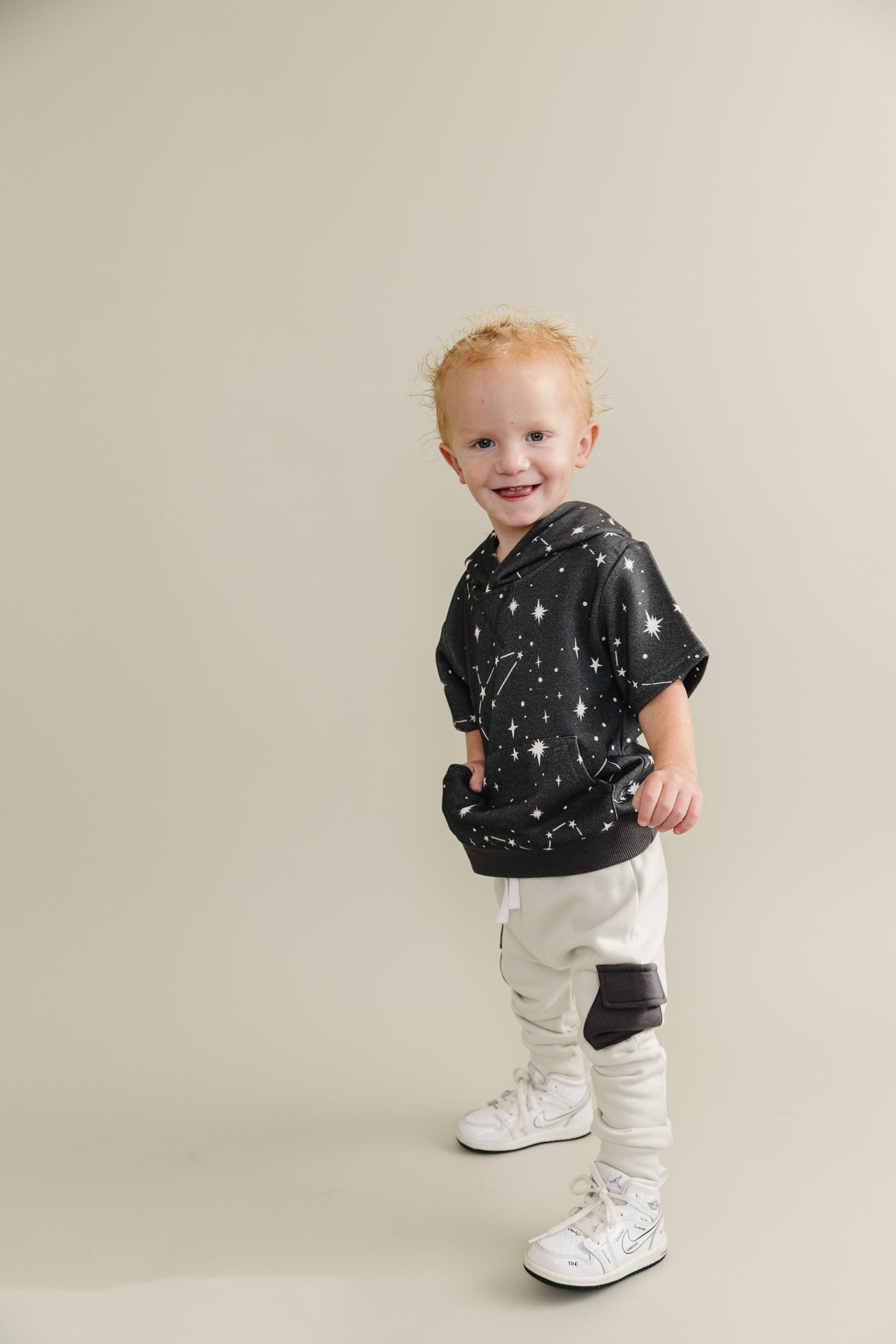 Bamboo Constellations Hoodie Shirt - Raven