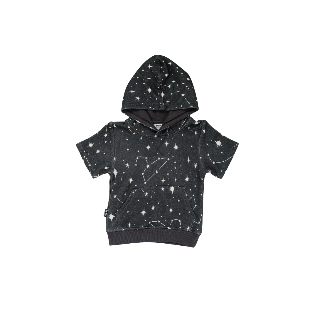 Bamboo Constellations Hoodie Shirt - Raven