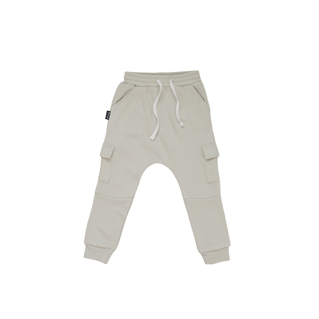 Bamboo Cargo Sweatpants - White Onyx